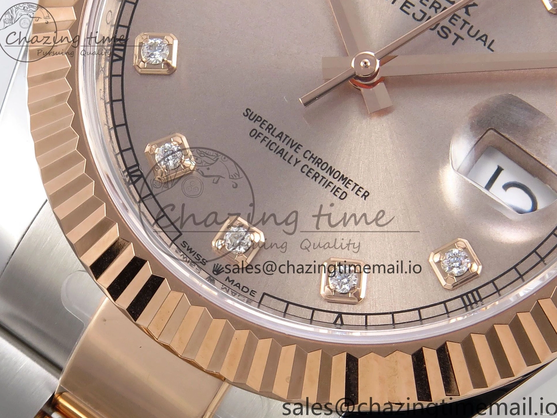 1:1 126331 Bracelet RG 904L DateJust Oyster SH3235（Gain on SS RG 41 Best Edition Steel Weight） Diamonds Dial ARF 0414